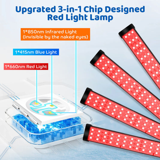 LED Tripod Red, Blue & Near Infrared Light Therapy Device